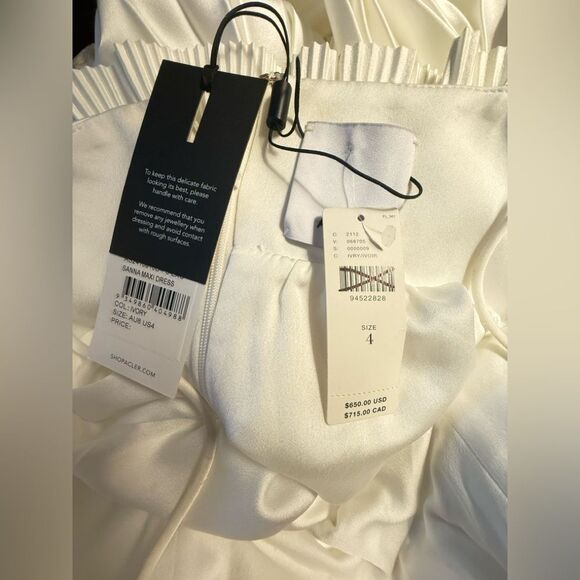 Anthropologie Acler Sanna Pleated Maxi Dress/ size 4 - Picture 8 of 10